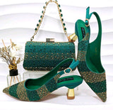 Ladies Shoes With Matching Bag Set- ED101