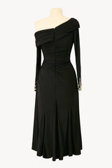 Ladivine Amoris T803 Off the Shoulder Long Sleeve Knee Length Dress