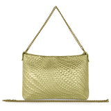Italian Genuine Grid Metallic Suede Crossbody Bag 101315 - treasures-4-u-2-day
