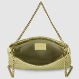 Italian Genuine Grid Metallic Suede Crossbody Bag 101315 - treasures-4-u-2-day