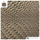 Grid Metallic Suede Leather Top-Handle Bag - treasures-4-u-2-day