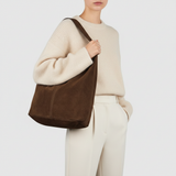 Italian Genuine Suede Hobo Bag 011943 - treasures-4-u-2-day