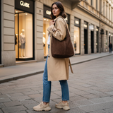 Italian Genuine Suede Hobo Bag 011943 - treasures-4-u-2-day