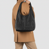 Italian Genuine Suede Hobo Bag 011943 - treasures-4-u-2-day