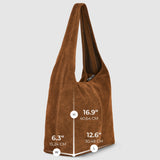 Italian Genuine Suede Hobo Bag 011943 - treasures-4-u-2-day