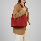 Italian Genuine Suede Hobo Bag 011943 - treasures-4-u-2-day