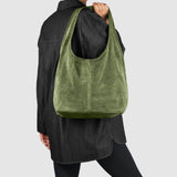 Italian Genuine Suede Hobo Bag 011943 - treasures-4-u-2-day