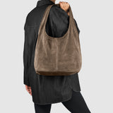 Italian Genuine Suede Hobo Bag 011943 - treasures-4-u-2-day