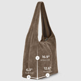 Italian Genuine Suede Hobo Bag 011943 - treasures-4-u-2-day