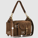 Suede Leather Shoulder Bag - treasures-4-u-2-day