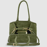 Suede Leather Top-Handle Bag - treasures-4-u-2-day