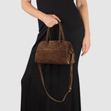 Suede Leather Top-Handle Bag - treasures-4-u-2-day