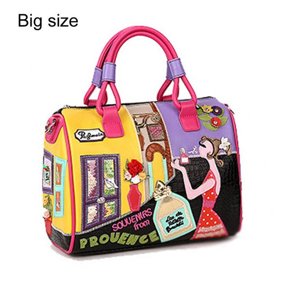 iPinee Candy Color High Quality Italian Leather Famous Brands Stylish Tote Bag