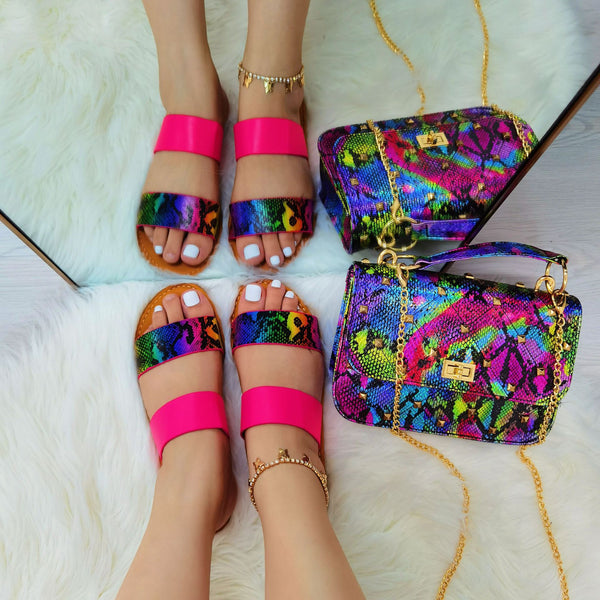 High Quality Ladies PVC Sandals Summer Ladies Beach Shoes Women's Slippers & Slides Wholesale Sandals & Bag Sets