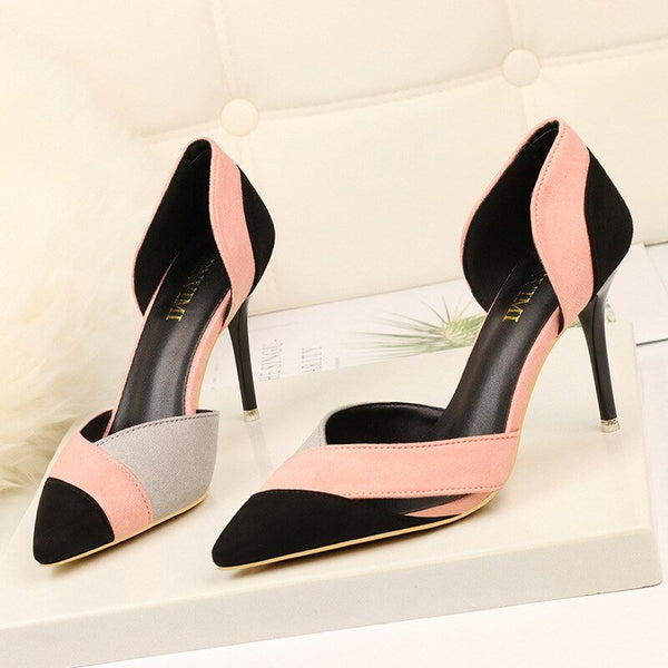 Women's Pumps Fashion Plus High Heels Shoes Women's Pointed Wedding Shoes Sexy Classic Pumps Thin Heel Office Ladies Female Shoes Stiletto 41