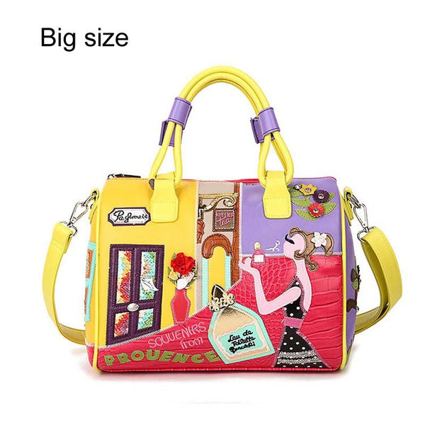 iPinee Candy Color High Quality Italian Leather Famous Brands Stylish Tote Bag