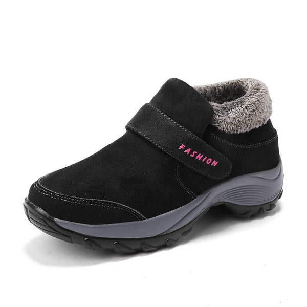 SWYIVY Toning Shoes Women Platform Sneakers Wedge Swing Shoes Lose 2019 Autumn Winter Velvet Fur Warm Sport Sneakers Platform