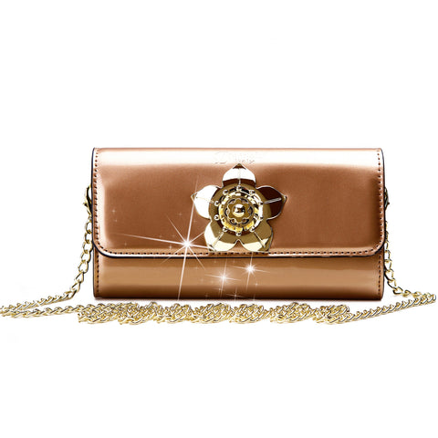 Brangio Authentic Name Brand Italian Design "Floral Accent" Women's Luxury Wallet, Handbag & Clutch iPhone Compatible