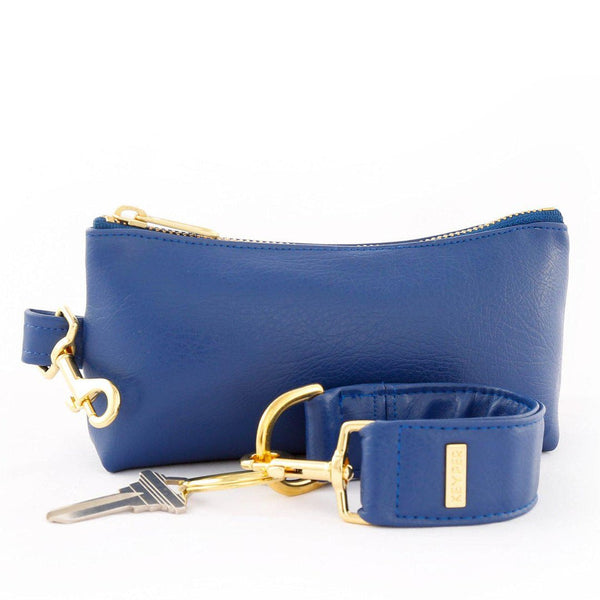 Signature KEYPER Royal Blue SIGNATURE 2-Piece KEYPIT Clutch Purse Set With Carry Strap • Wristlet Bag