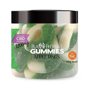 RA Royal-CBD Oil Infused Soft & Chewy Apple Ring Gummies-300mg-900mg-1200mg