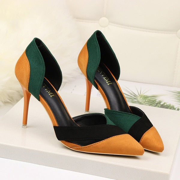 Women's Pumps Fashion Plus High Heels Shoes Women's Pointed Wedding Shoes Sexy Classic Pumps Thin Heel Office Ladies Female Shoes Stiletto 41