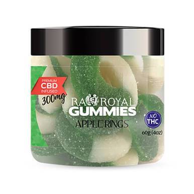RA Royal-CBD Oil Infused Soft & Chewy Apple Ring Gummies-300mg-900mg-1200mg