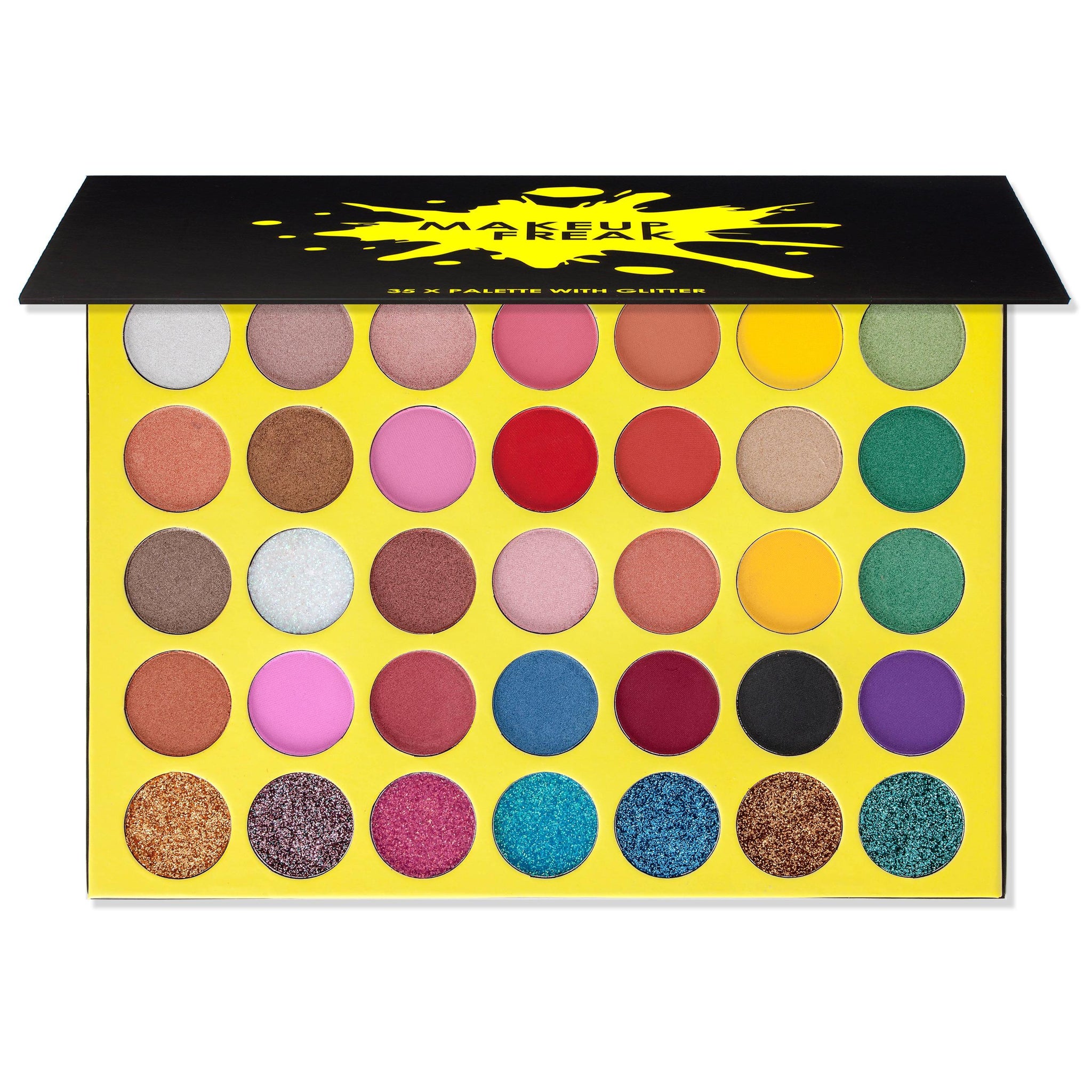 Makeup Freak HOLIDAY 35 Color Pigmented Eyeshadow Palette Plus 7 Glitter Shades Holiday Palette