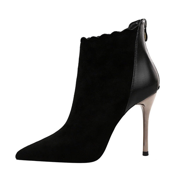 BIGTREE Autumn Winter Women Ankle Boots Shoes Woman Party Wedding Fashion Warm Sexy Nightclub Black Bootie High Heel Pumps