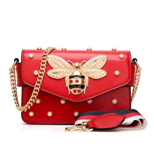 Famous Brand Women Messenger Bags Designer Small Chain Crossbody Bags for Female Luxury Handbags Shoulder Pearl Red Black Bolsa