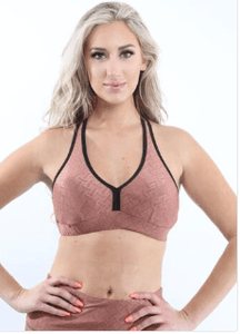 The Savoy Active 85% Polyamide 15% Elastane Roma Activewear Sports Bra (Made In Italy) - Copper