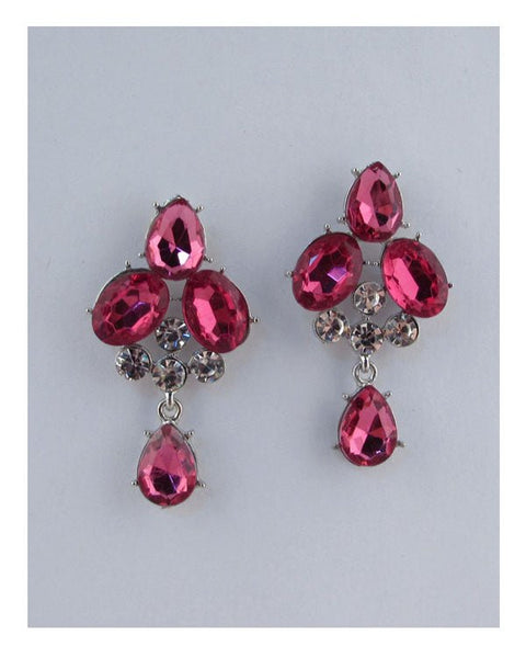 Faux crystal drop earrings