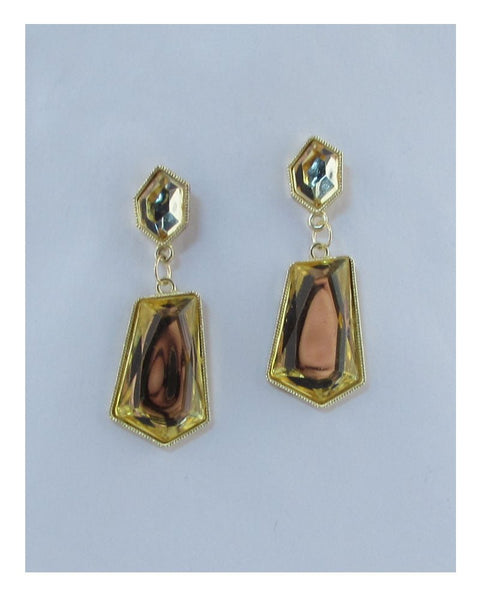 Faux stone drop earrings