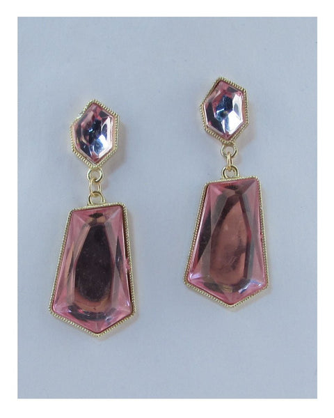 Faux stone drop earrings