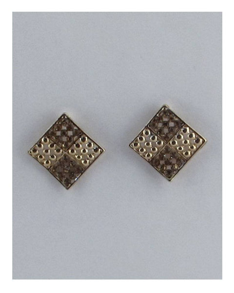 Four square diamond shape earrings