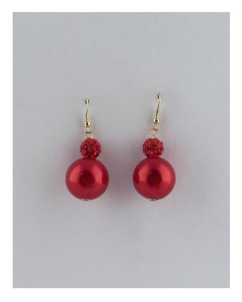 Pearl ornament hook dangle earrings