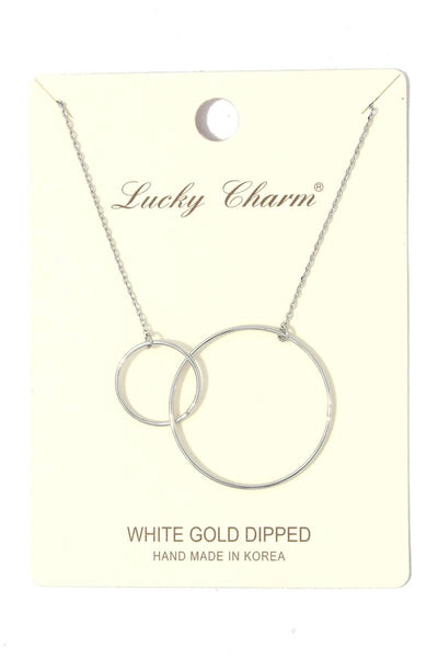 Circle Of Love Cut out circle linked short necklace