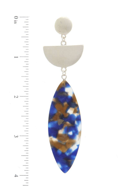 Darla Divalicious Acetate Pointed Oval Drop Earrings