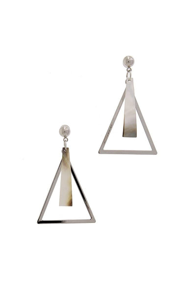 Triangle metal earring