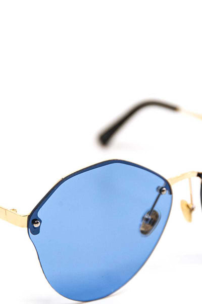 Poly Pollyanna Polarized Wire Frame Blue-Grey-Pink-Black UV Sunglasses
