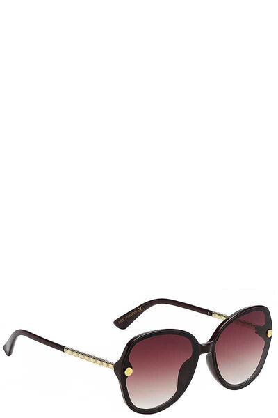 Polly Pollyanna Black, Pink, Grey, Beige Sophisticated Stylish UV Polarized Square Sunglasses