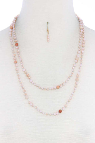 Garden Of Beaden Beaded Fashion Long Necklace And Earring Set