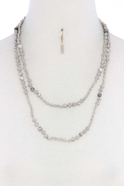 Garden Of Beaden Beaded Fashion Long Necklace And Earring Set