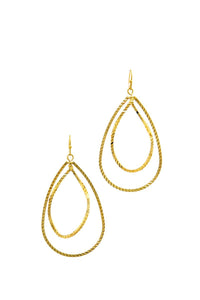 Modern Fashion Plated Brass Drop Earring