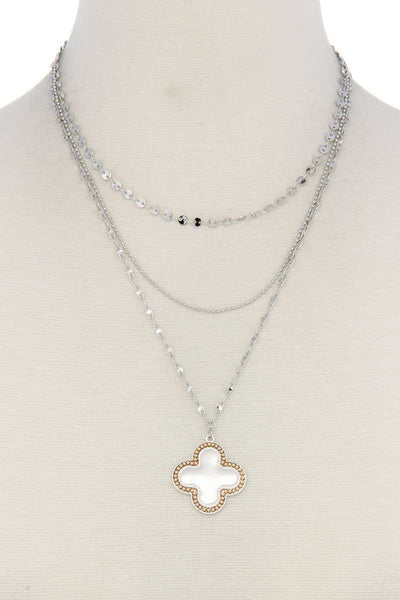 Cross Charm Y Shape Layer Necklace