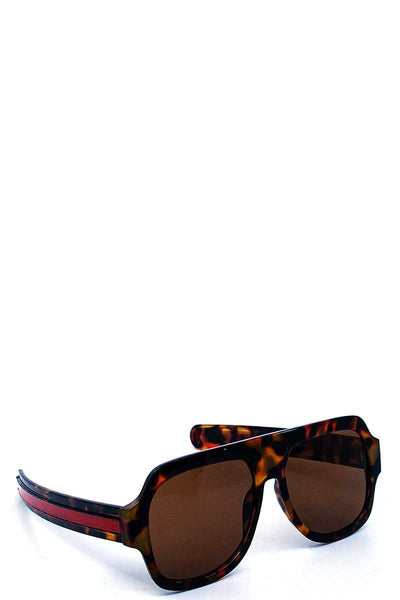 Modern Striped Leg Tint Sunglasses