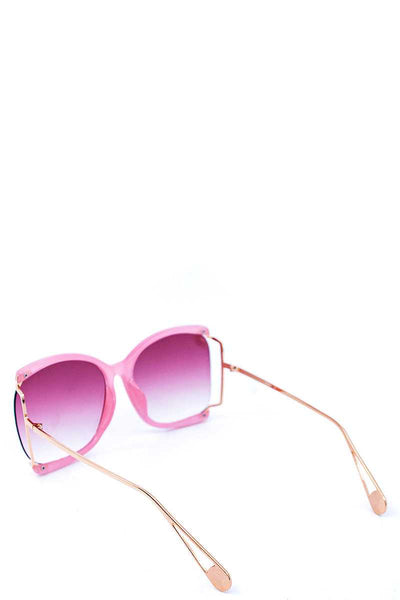 Here's Looking At You Designer Fashion Pink, Brown, White, Black Color Tint Big Eye Sunglass Collection