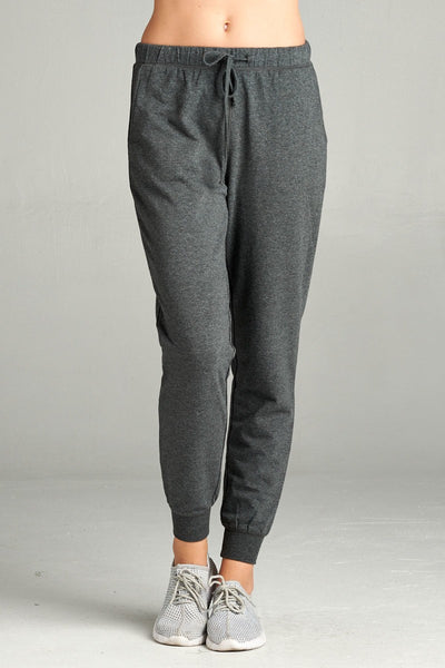 Our Best Cotton/Polyester Blend French Terry Activewear Jogger Pants (Charcoal Grey)