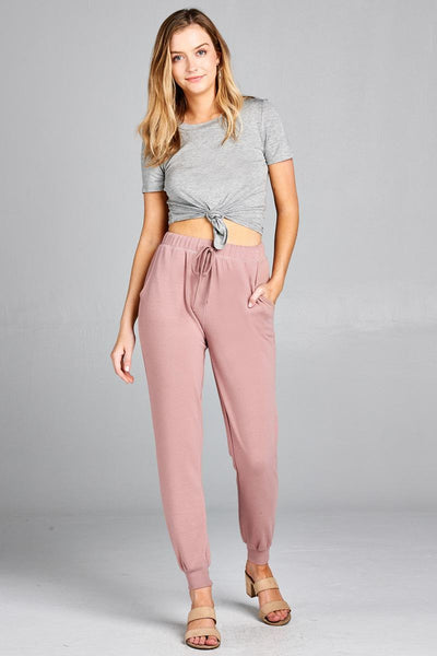 Our Best Cotton/Polyester Blend French Terry Activewear Jogger Pants (Mauve)