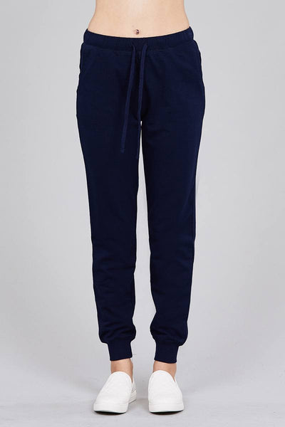 Our Best Cotton/Polyester Blend French Terry Activewear Jogger Pants (Navy)