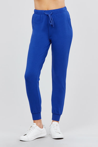 Our Best Cotton/Polyester Blend French Terry Activewear Jogger Pants (Royal)